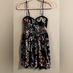 (2 for $20) Band of Gypsies Floral Print Dress with Spaghetti Straps. Si…